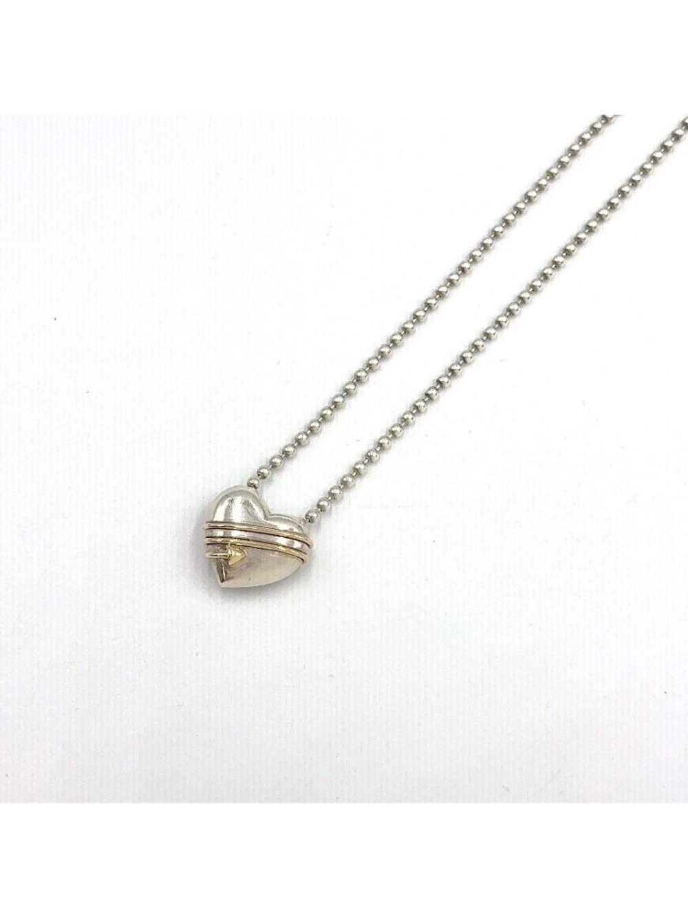 Tiffany & Co Heart & Arrow Yellow Gold Silver Necklace